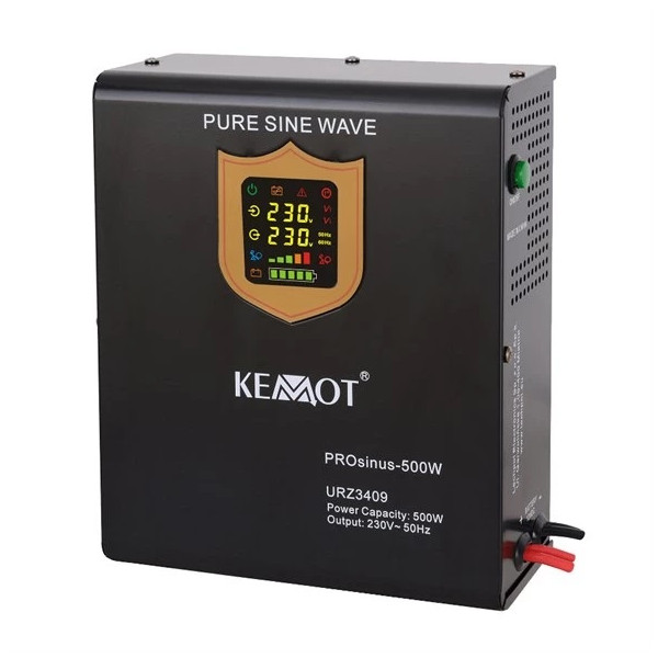 Zdroj záložný závesný 500W SINUS_12VDC / 230VAC_230x145x180mm - KEMOT PROsinus 500