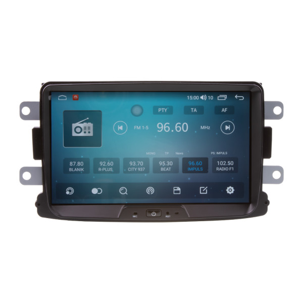 Autorádio pro Dacia, Renault, Opel s 8" LCD, Android, WI-FI, GPS, CarPlay, 4G, Bluetooth, 2x USB