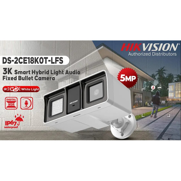 CCTV Kamera 4v1 TUBUS 5MPx 2,8mm/105°_IR/LED-60m_0,01Lux_IP67 - DS-2CE18K0T-LFS