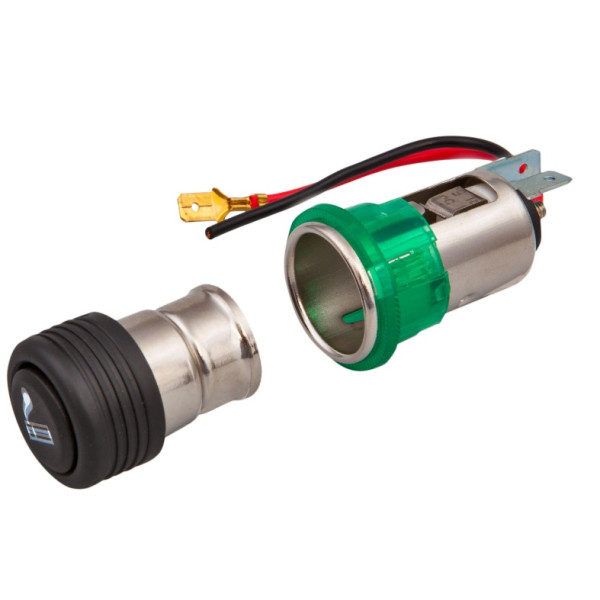 Autozapaľovačová zásuvka s podsvietením EURO + zapaľovač - 90243 0291