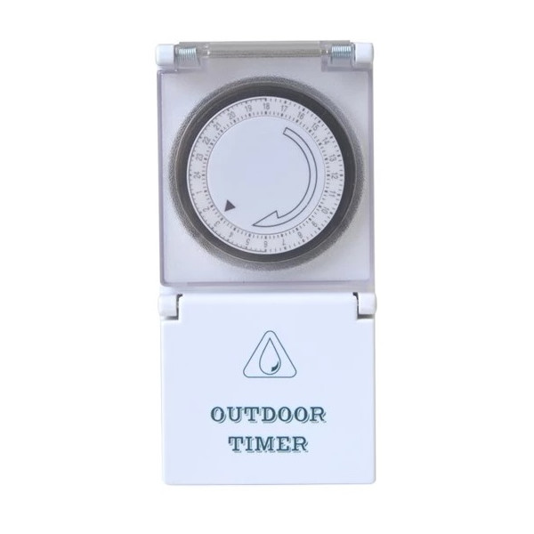 Hodiny spínacie so zásuvkou_IP44_Mechanické_230V/16A_96x spínacia akcia - GETI MF4