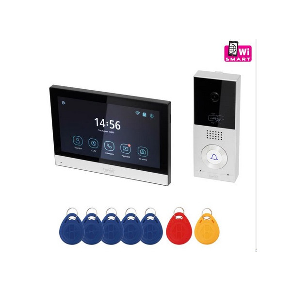 Vrátnik - Home DPV SMART WIFI SET- sada s 7" LCD displejom_Kamera_Intercom_7xRFID_60x159x32/180x125x28mm_12VDC