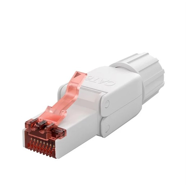 Konektor RJ45 (8p8c) beznástrojový pre priamu montáž na inštalačné káble Cat.6 - GOOBAY
