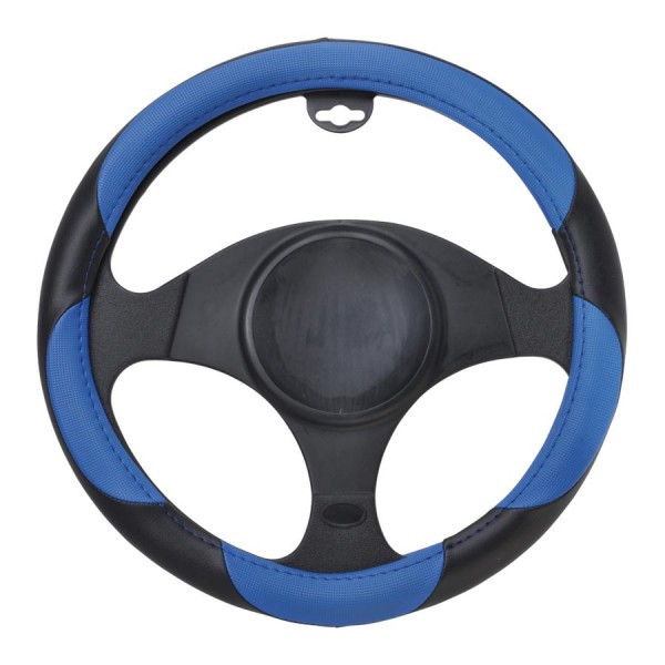 Poťah na volant modro/čierny 37-39 cm