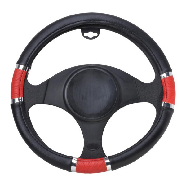 Poťah na volant ČIERNO/ČERVENÝ_37 - 39cm