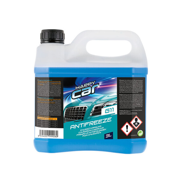 Kvapalina do chladičov - G11 (3L) Modrá - HAPPY CAR Antifreeze