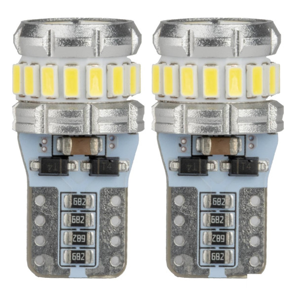 Autožiarovka 12/24V - W5W/T10_BIELA LED_CAN_16x SMD 3014 + 2x SMD 3030 (2ks)