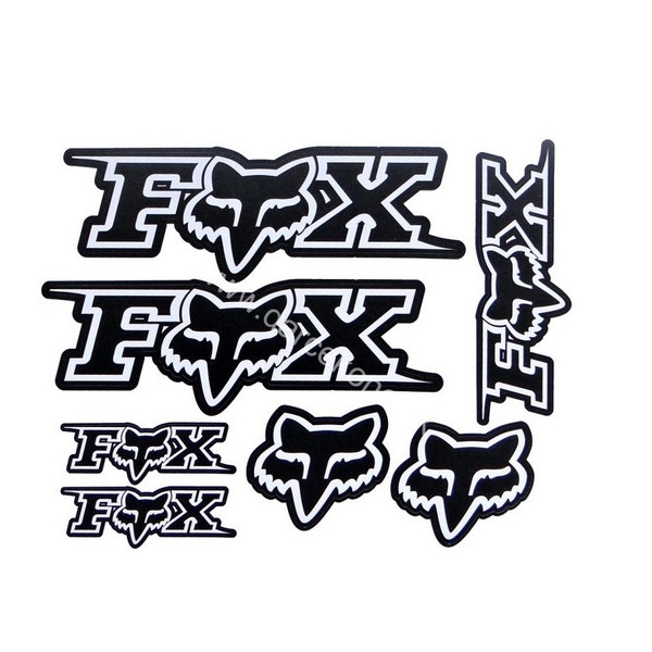 Nálepka - FOX_21,8x16,6cm_Čierna_7ks