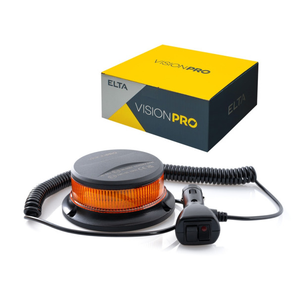 Svetlo výstražné_ORANŽOVÉ_Maják_12V/24V_18x LED s magnetickým uchytením (110x5,5mm) ECE R10 + R65