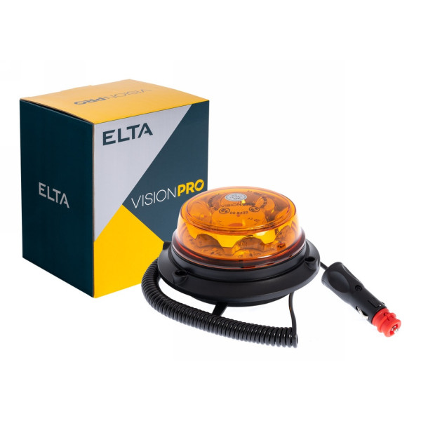 Svetlo výstražné_ORANŽOVÉ_Maják_12V/24V_12x LED s magnetickým uchytením (110x5,5mm) ECE R10 + R65