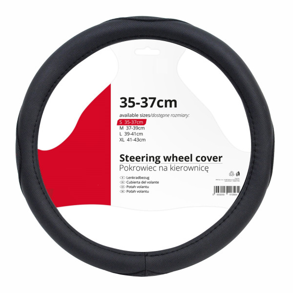 Poťah na volant - čierny 35-37cm - SWC-09-S