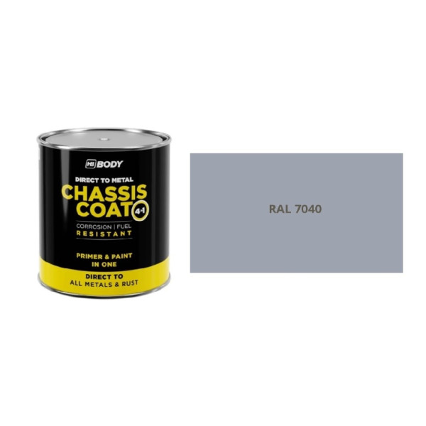 Farba - Základná aj vrchná 4v1_13-16m²/l_Šedá (RAL 7040)_Pololesklá_Antikorózna_Alkydová_Chassis coat