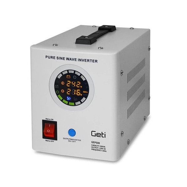 Zdroj záložný 700W SINUS_12VDC / 230VAC_146x170x338 mm - GETI GEP700