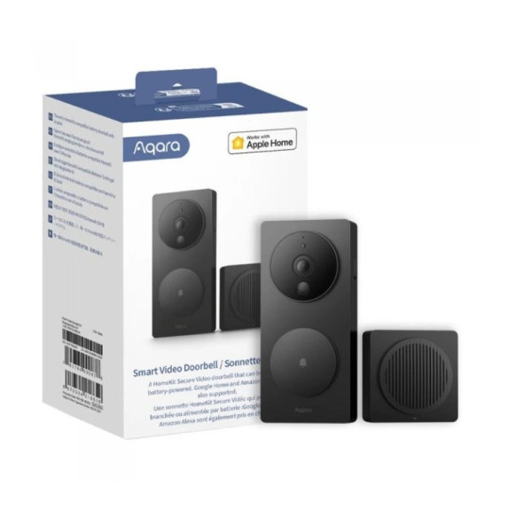 VIDEOVRÁTNIK - AQARA  Wi-Fi Video Doorbell (dverná jednotka_6x LR6 (AA)_IP54_141,5x65x30,4mm)