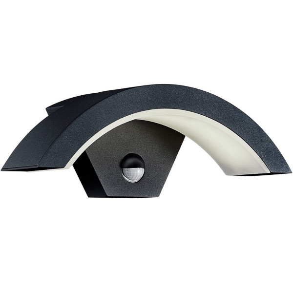 Svietidlo nástenné záhradné LED/PIR_24W_828lm_IP65_230V_300x110mm_ČIERNE - DYNAMIC HOROZ