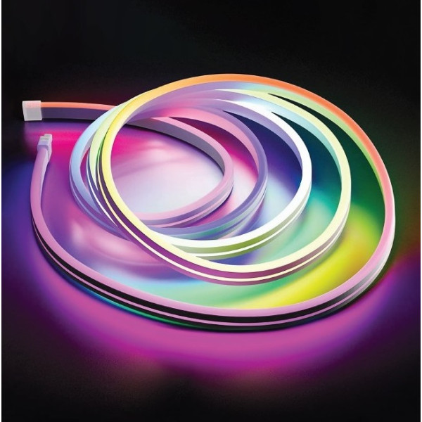 LED pásik 10m_RGB_600LED_10W/m_14mm_BIELY podklad - HOROZ