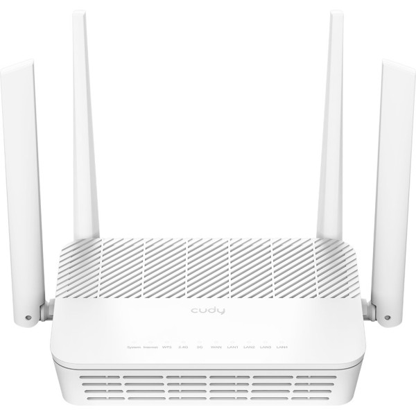 Wifi Router DualBand 2402Mbps(5GHz)+574Mbps(2,4GH)_1x GWAN, 4x GLAN_MU-MIMO_AP - CUDY WR3000S, AX3000