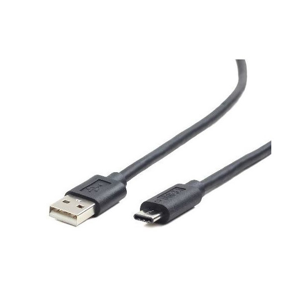 Kábel - USB konektor / Micro USB-C konektor_1 m_Čierna - PremiumCord