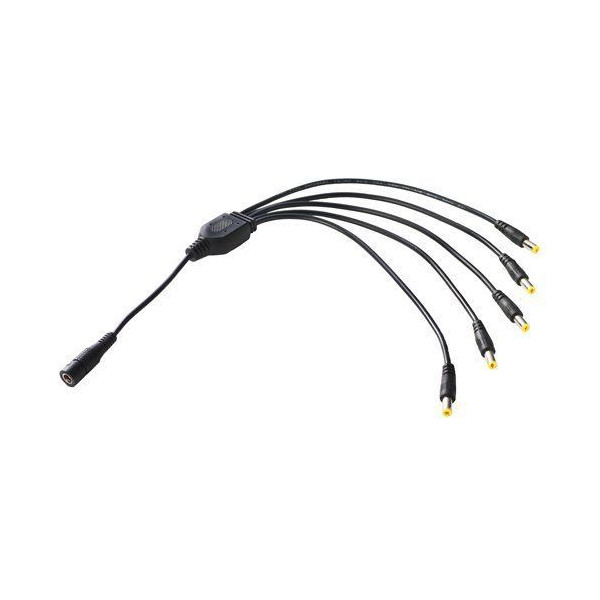 Kábel napájaci DC 5,5/2,5mm - rozbočovací 1x DC ZDIERKA vstup / 5x DC KONEKTOR výstup