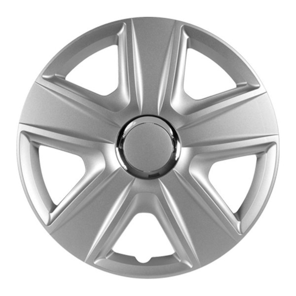 Puklice 16" VERSACO ESPRIT strieborné plastové - 4 ks