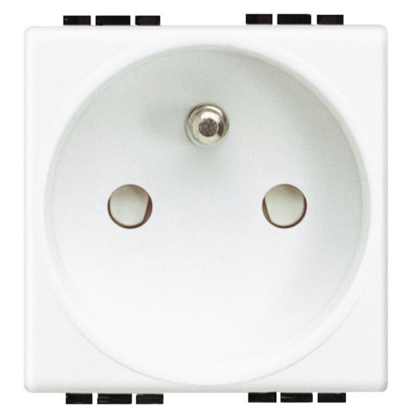 LEGRAND Livinglight - Zásuvka 230V_2P+T_16A_IP20_Svorky 6mm²_BIELA_bez rámika_Detská ochrana- N4142