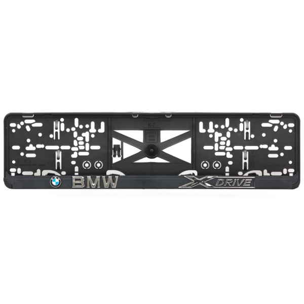 Podložky pod ŠPZ - Plastová_čierna - BMW Xdrive s 3D reliéfom_52,8 x 13 cm (2ks)