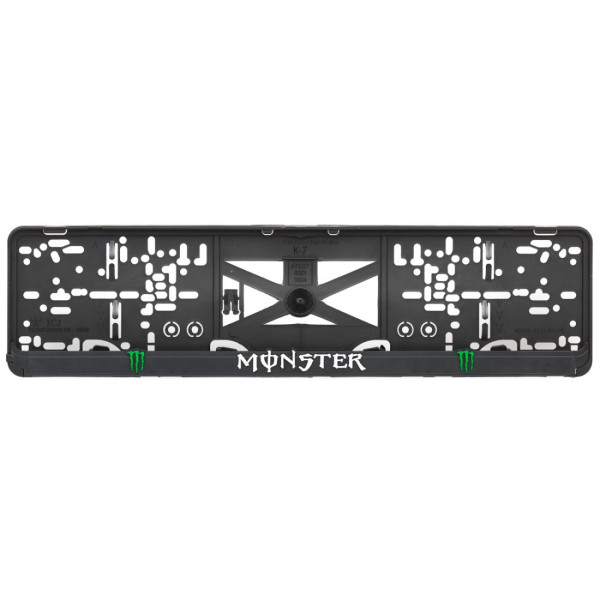 Podložky pod ŠPZ - Plastová_čierna - MONSTER s 3D reliéfom (2ks)