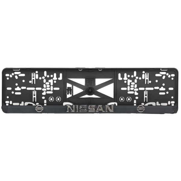 Podložky pod ŠPZ - Plastová_čierna - NISSAN s 3D reliéfom (2ks)