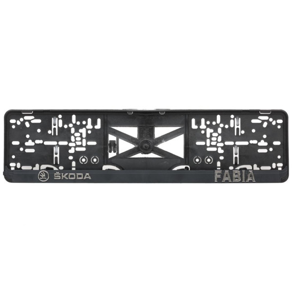 Podložky pod ŠPZ - Plastová_čierna - ŠKODA FABIA  s 3D reliéfom (2ks)
