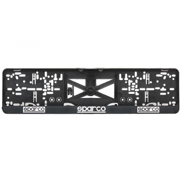 Podložky pod ŠPZ - Plastová_čierna - Sparco s 3D reliéfom (2ks)