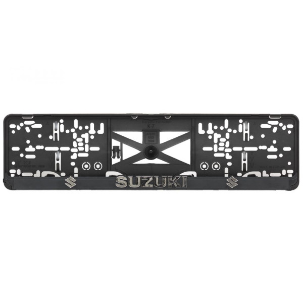 Podložky pod ŠPZ - Plastová_čierna - SUZUKI s 3D reliéfom (2ks)