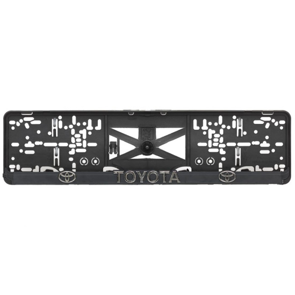 Podložky pod ŠPZ - Plastová_čierna - TOYOTA s 3D reliéfom (2ks)