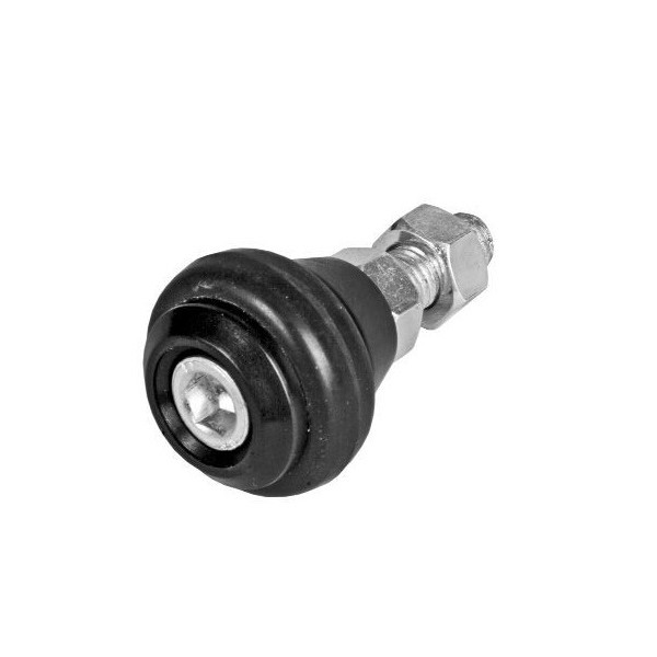 Pohon na posuvnú bránu_Koliesko vodiace Polyamidové, D-43mm, H-72mm, M12_Čierne