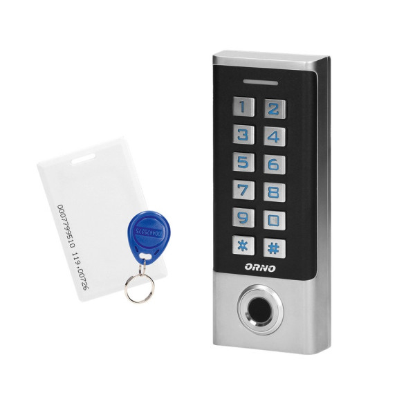 Prístupová klávesnica s čítačkou kariet Autonómna_12VDC; 125kHz; NO/NC-3A;IP68;154x60x37mm - ORNO OR-ZS-