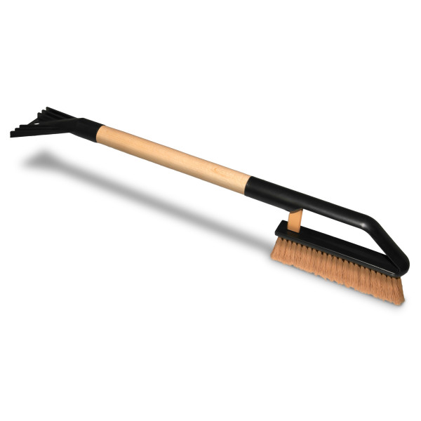 Škrabka na ľad - plastová s metličkou - drevenou rúčkou 70cm - FUTURA BUK