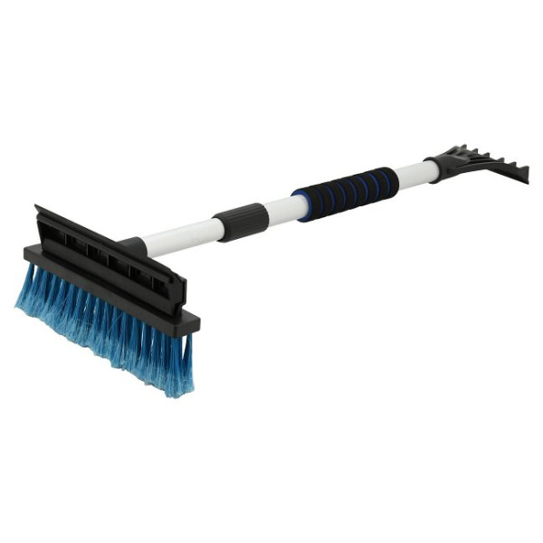 Škrabka na ľad - plastová s metličkou - teleskopická s hliníkovou rúčkou 56-84cm - 10319
