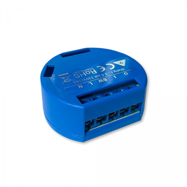 Spínač WiFi_1-kanálový_inteligentný_110-240V AC/12V/24-60VDC_16A_2,4GHz - Shelly 1