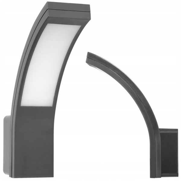 Svietidlo nástenné 230VAC; LED 4000K/800lm/10W; 140°; IP54; 250x189x66mm_SIVÉ - ORNO PIRYT