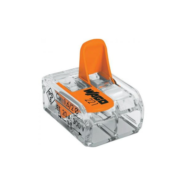 Svorka WAGO 2x 0,5 - 6,0 mm2_41A na CYKY káble - 221-612 (1ks)