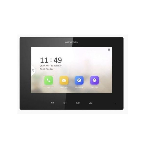 VRÁTNIK - HIKVISION IP_Monitor 7"_biely_bez WIFI_RTOS_12VDC/POE_200x140x23,1mm - DS-KH6220-LE1