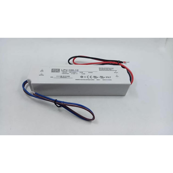 Zdroj - 230V AC / 12V DC (8,5A)  pre LED diódy - MEAN WELL