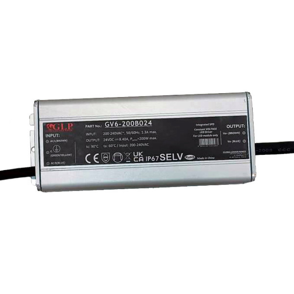Zdroj - 230V AC / 24V DC (8,33A_200W)  pre LED diódy - ZSI GV6-200B024