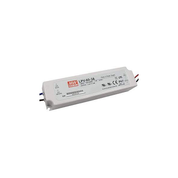 Zdroj - 240V AC / 24V DC (2,5A)  pre LED aplikácie - MEAN WELL
