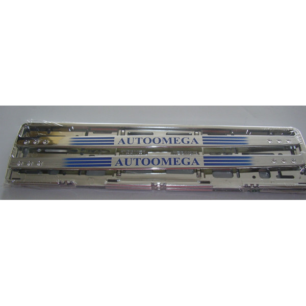 Podložky pod ŠPZ - chróm dizajn - AUTOOMEGA (2ks)
