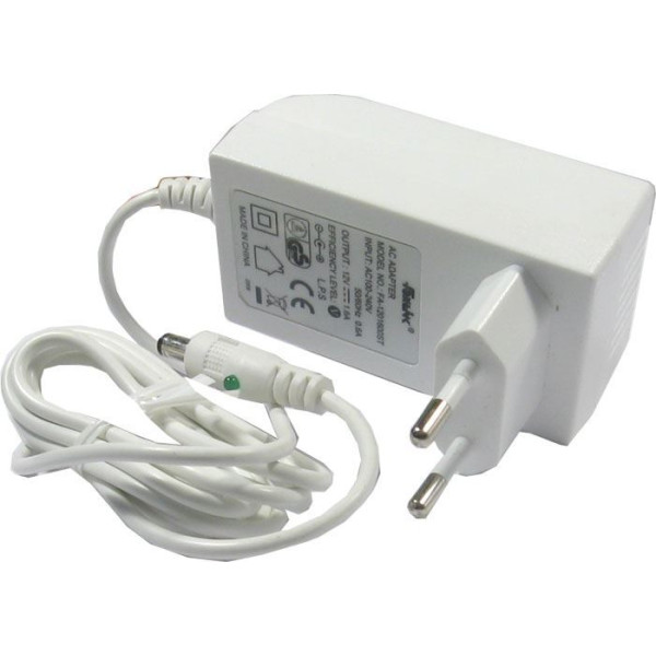 Zdroj - 230V AC / 12V DC (1,6A_19,2W) - 6,6x70x40mm_IP20_Konektor 2/4,8 s LED