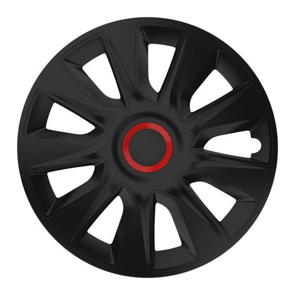 Puklice 17" STRATOS RR black čierne plastové - 4 ks