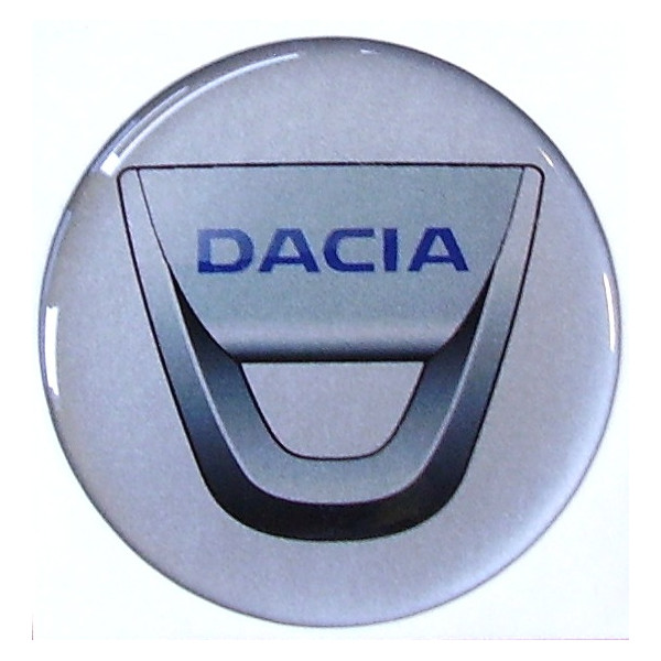 Nálepka - Na disky/puklice - DACIA 55 mm - Logo+nápis