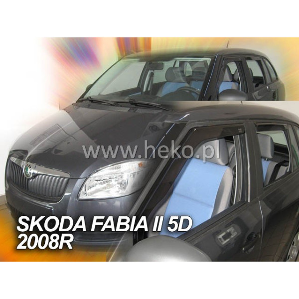 Deflektory - ŠKODA Fabia II 5d Combi 2008r.→ (Predné+Zadné) - HEKO