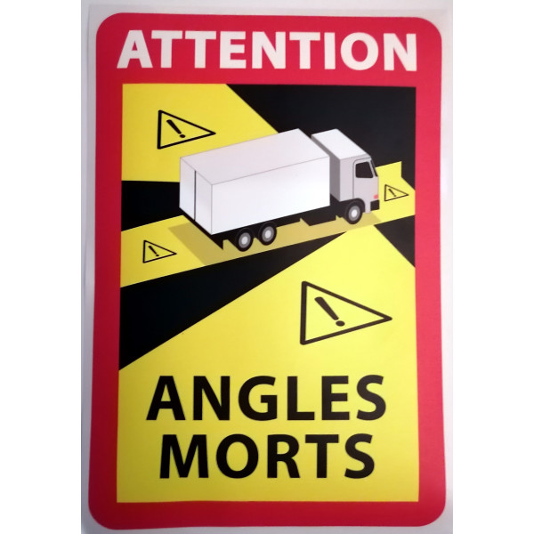 Nálepka - ANGLE MORTS (Mŕtvy uhol)_25x17cm
