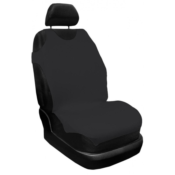 Poťahy - tričká na 2ks predných sedadiel - Čierne